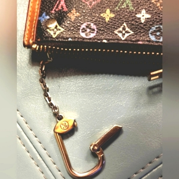 LOUIS VUITTON 2005 Takashi Murakami Collab Black Multi NEW Zipper Key Cles Purse - Picture 12 of 16